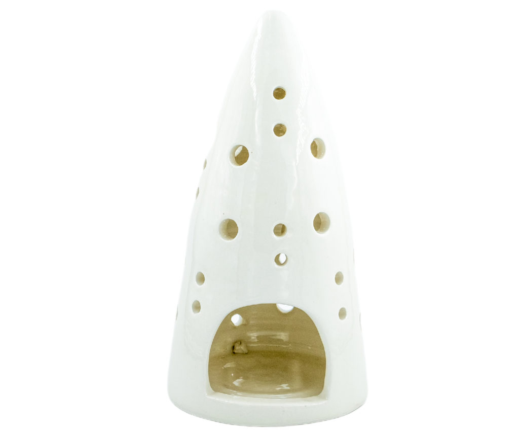 CERAMIC DECORATIVE TABLE ORNAMENT – WHITE CHRISTMAS TREE