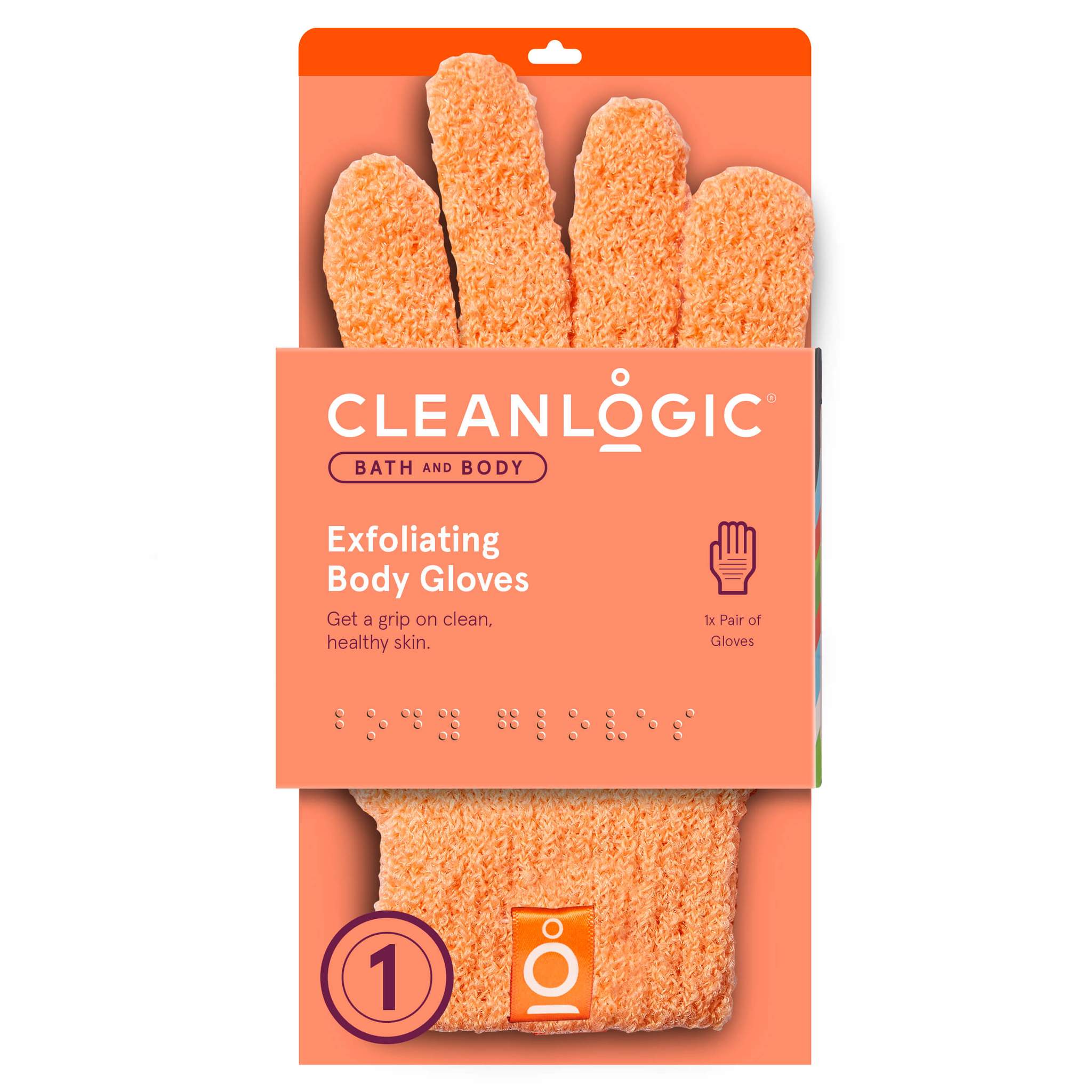 CLEANLOGIC BATH & BODY EXFOLIATING BODY GLOVES isisters