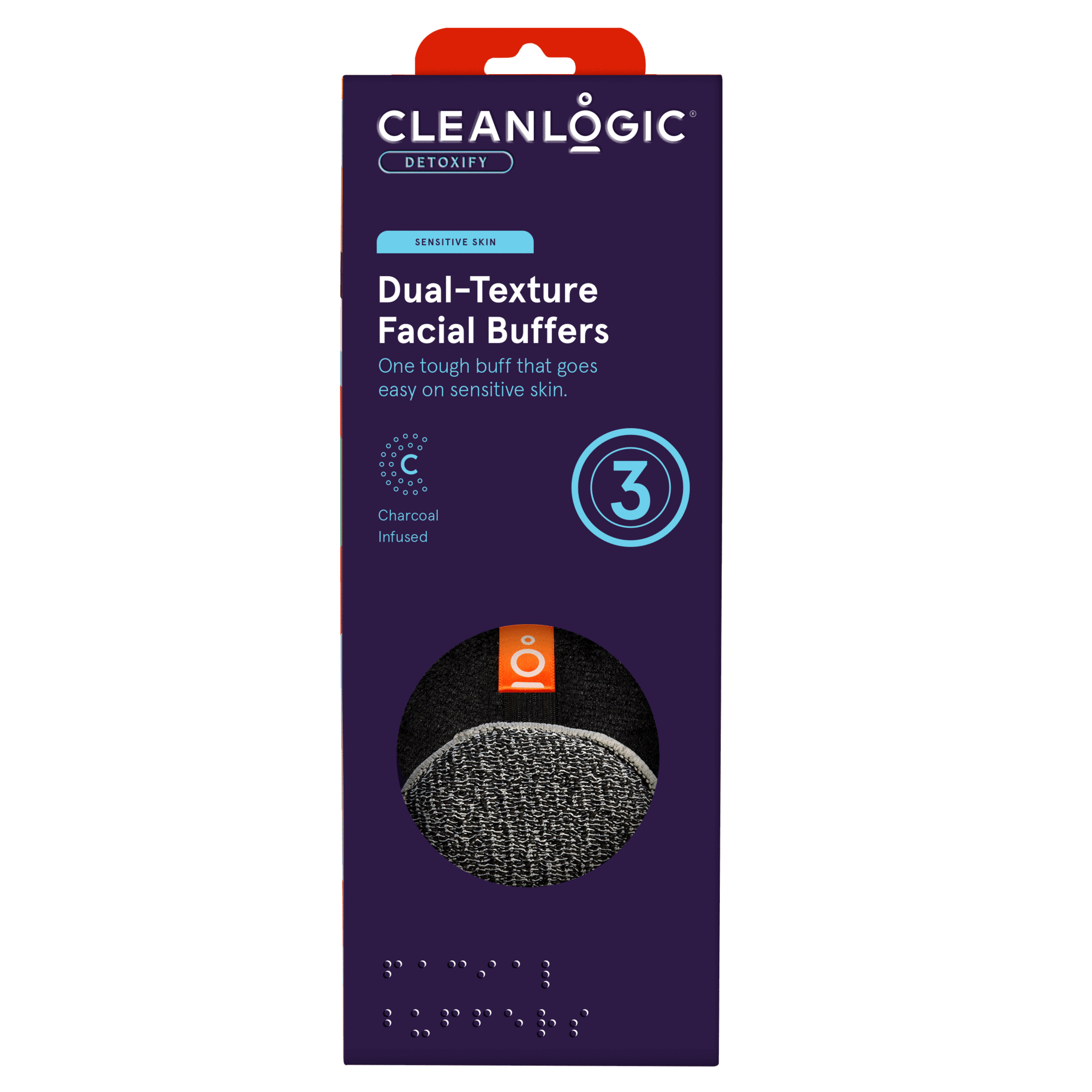thumbnail image 2 of CleanLogic Dual Texture Facial Buffers - 3 Pack (6 Buffers Total) For Gentle Exfoliation & Cleansing 2 of 14