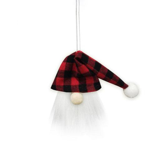 CHRISTMAS HANGING ORNAMENT – BOTTLE COVER – RED-BLACK TARTAN