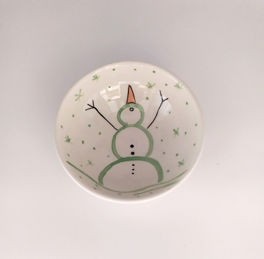 CHRISTMAS FOOD BOWL SMALL - SNOWMAN