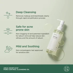 ANUA HEARTLEAF PORE CONTROL CLEANSING OIL 200ML - Image 5