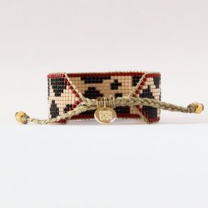 NEEDS & PINS ΒΡΑΧΙΟΛΙ ANIMAL PRINT – ΣΚΟΥΡΟ ΚΟΚΚΙΝΟ - Image 3