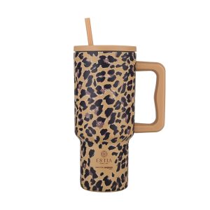 ESTIA THERMOS STRAW TUMBLER XL SAVE THE AEGEAN 900ml SPOTTED PROWL