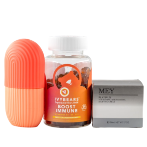 GIFT SET MEY PLATINUM LIFTING CREAM & IVYBEARS Boost Immune & Gift Ice Roller