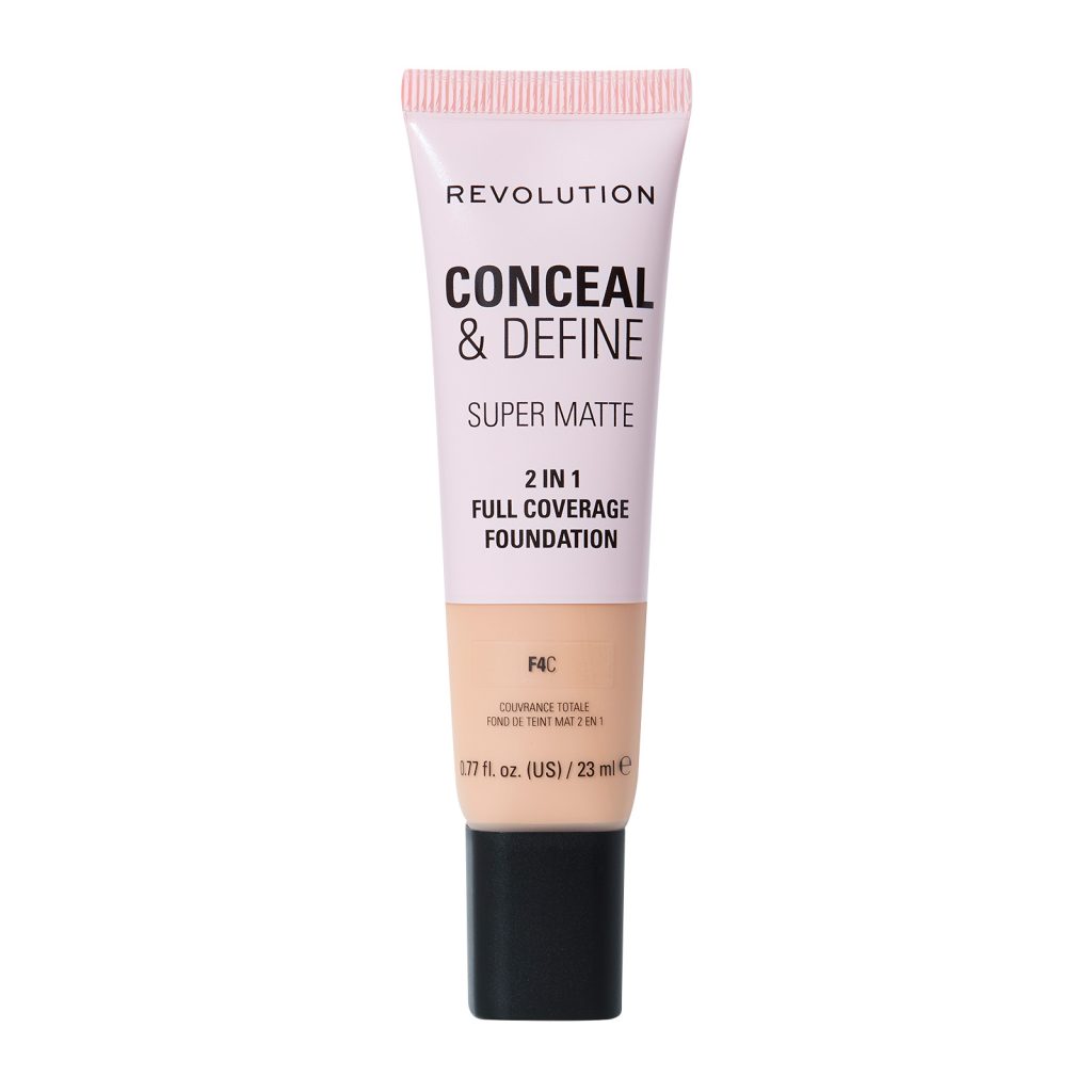 Revolution Conceal & Define Full Cover Tube Foundation F4C 23ml