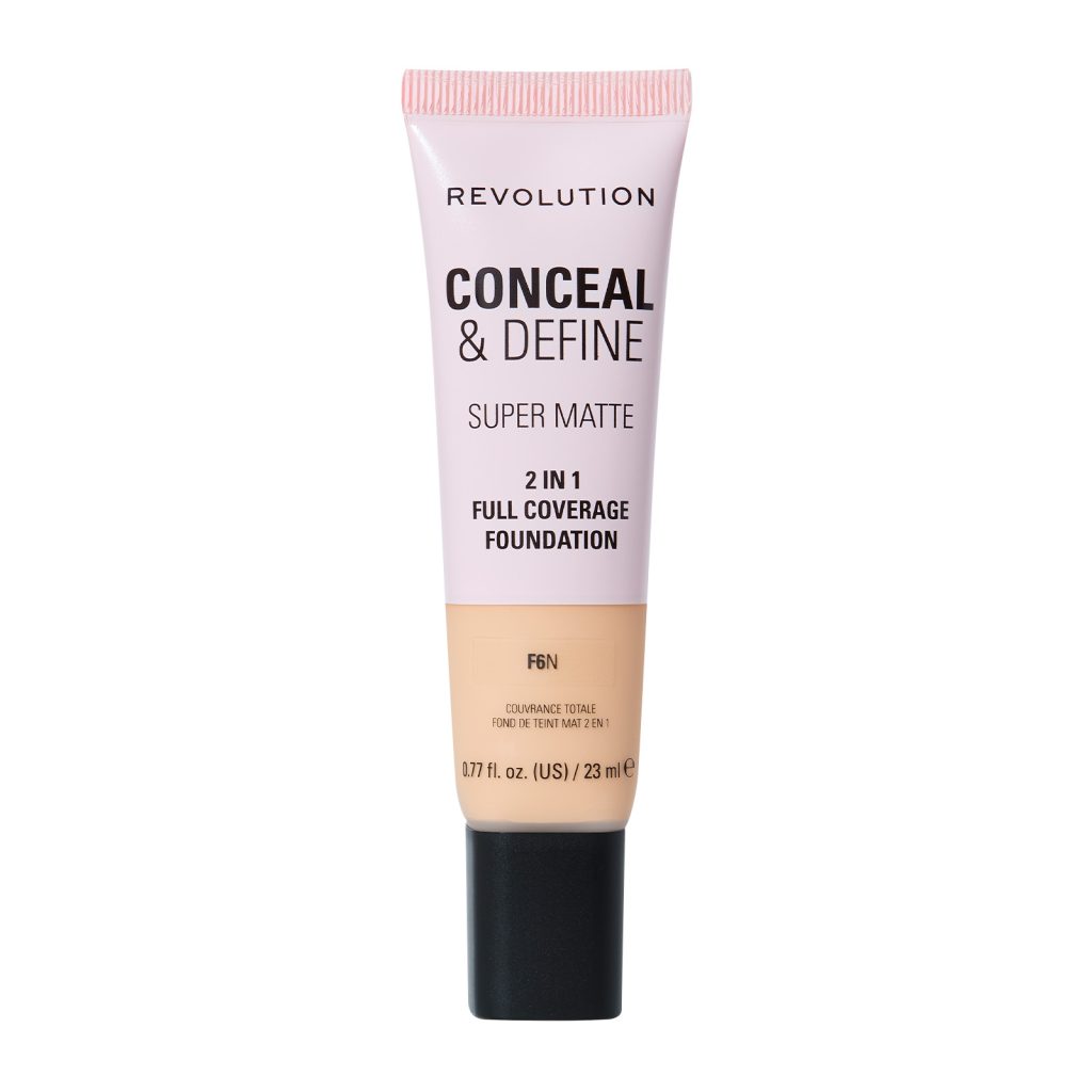 Revolution Conceal & Define Full Cover Tube Foundation F6N 23ml